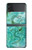 S2653 Dragon Vert Turquoise Pierre Graphique Etui Coque Housse pour Samsung Galaxy Z Flip 3 5G