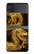 S2804 Dragon d'or imprimé chinois Etui Coque Housse pour Samsung Galaxy Z Flip 3 5G