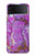 S2907 Violet Turquoise Pierre Etui Coque Housse pour Samsung Galaxy Z Flip 3 5G