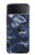 S2959 Marine Bleu Camo camouflage Etui Coque Housse pour Samsung Galaxy Z Flip 3 5G