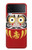 S3045 Japon Bonne chance Daruma Poupée Etui Coque Housse pour Samsung Galaxy Z Flip 3 5G