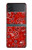 S3354 Rouge classique Bandana Etui Coque Housse pour Samsung Galaxy Z Flip 3 5G