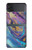 S3676 Pierre de marbre abstraite colorée Etui Coque Housse pour Samsung Galaxy Z Flip 3 5G