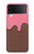 S3754 Cornet de crème glacée à la fraise Etui Coque Housse pour Samsung Galaxy Z Flip 3 5G