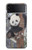 S3793 Peinture de neige mignon bébé panda Etui Coque Housse pour Samsung Galaxy Z Flip 3 5G