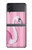 S3805 Flamant Rose Pastel Etui Coque Housse pour Samsung Galaxy Z Flip 3 5G