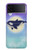 S3807 Killer Whale Orca Lune Pastel Fantaisie Etui Coque Housse pour Samsung Galaxy Z Flip 3 5G