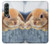 S0242 Lapin mignon Etui Coque Housse pour Samsung Galaxy Z Fold 3 5G