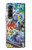 S0588 mur de graffiti Etui Coque Housse pour Samsung Galaxy Z Fold 3 5G