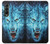 S0752 Feu bleu Loup Etui Coque Housse pour Samsung Galaxy Z Fold 3 5G
