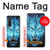 S0752 Feu bleu Loup Etui Coque Housse pour Samsung Galaxy Z Fold 3 5G