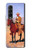 S0772 Cowboy occidental Etui Coque Housse pour Samsung Galaxy Z Fold 3 5G