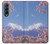 S1060 Mont Fuji Sakura fleur de cerisier Etui Coque Housse pour Samsung Galaxy Z Fold 3 5G