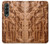 S1307 Poissons Sculpture sur bois imprimé graphique Etui Coque Housse pour Samsung Galaxy Z Fold 3 5G