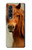 S1595 Beau cheval marron Etui Coque Housse pour Samsung Galaxy Z Fold 3 5G