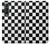 S1611 Échiquier Damier Noir Blanc Etui Coque Housse pour Samsung Galaxy Z Fold 3 5G