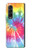 S1697 Tie Dye coloré imprimé graphique Etui Coque Housse pour Samsung Galaxy Z Fold 3 5G