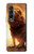 S1957 Lion Etui Coque Housse pour Samsung Galaxy Z Fold 3 5G