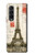 S2108 Tour Eiffel de Paris Carte postale Etui Coque Housse pour Samsung Galaxy Z Fold 3 5G