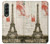 S2108 Tour Eiffel de Paris Carte postale Etui Coque Housse pour Samsung Galaxy Z Fold 3 5G