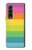 S2363 Arc en ciel Motif Etui Coque Housse pour Samsung Galaxy Z Fold 3 5G