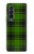 S2373 Motif vert Tartan Etui Coque Housse pour Samsung Galaxy Z Fold 3 5G
