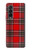 S2374 Motif Tartan Rouge Etui Coque Housse pour Samsung Galaxy Z Fold 3 5G