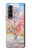 S2450 Van Gogh Fleur de Pêcher Etui Coque Housse pour Samsung Galaxy Z Fold 3 5G