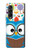 S2521 Nerd Mignon Chouette Dessin animé Etui Coque Housse pour Samsung Galaxy Z Fold 3 5G