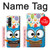 S2521 Nerd Mignon Chouette Dessin animé Etui Coque Housse pour Samsung Galaxy Z Fold 3 5G