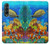 S2568 Mer Poissons marins Coraux Sous-marine Océan Etui Coque Housse pour Samsung Galaxy Z Fold 3 5G