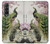 S2773 Paon Peinture brosse chinoise Etui Coque Housse pour Samsung Galaxy Z Fold 3 5G