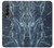 S2799 Lumière Bleu Marbre Pierre Imprimé Graphique Etui Coque Housse pour Samsung Galaxy Z Fold 3 5G