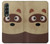 S2825 Mignon raton laveur animé Dessin Etui Coque Housse pour Samsung Galaxy Z Fold 3 5G