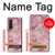 S2843 Texture en marbre rose Etui Coque Housse pour Samsung Galaxy Z Fold 3 5G