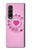 S2847 Rose Rétro téléphone Rotatif Etui Coque Housse pour Samsung Galaxy Z Fold 3 5G
