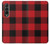 S2931 Rouge Buffle motif de vérification Etui Coque Housse pour Samsung Galaxy Z Fold 3 5G
