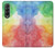S2945 Aquarelle colorée Etui Coque Housse pour Samsung Galaxy Z Fold 3 5G