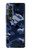 S2959 Marine Bleu Camo camouflage Etui Coque Housse pour Samsung Galaxy Z Fold 3 5G