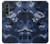 S2959 Marine Bleu Camo camouflage Etui Coque Housse pour Samsung Galaxy Z Fold 3 5G