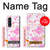 S3036 Flore de fleur rose douce Etui Coque Housse pour Samsung Galaxy Z Fold 3 5G