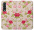 S3037 Jolie Flora Rose Cottage Etui Coque Housse pour Samsung Galaxy Z Fold 3 5G