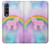 S3070 Arc en ciel pastel ciel Licorne Etui Coque Housse pour Samsung Galaxy Z Fold 3 5G