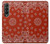 S3355 Motif Bandana Rouge Etui Coque Housse pour Samsung Galaxy Z Fold 3 5G