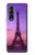 S3447 Paris Eiffel Le coucher du soleil Etui Coque Housse pour Samsung Galaxy Z Fold 3 5G