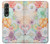 S3705 Fleur florale pastel Etui Coque Housse pour Samsung Galaxy Z Fold 3 5G