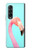 S3708 Flamant rose Etui Coque Housse pour Samsung Galaxy Z Fold 3 5G