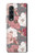 S3716 Motif floral rose Etui Coque Housse pour Samsung Galaxy Z Fold 3 5G