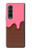 S3754 Cornet de crème glacée à la fraise Etui Coque Housse pour Samsung Galaxy Z Fold 3 5G