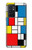 S3814 Composition de dessin au trait Piet Mondrian Etui Coque Housse pour OnePlus 9RT 5G